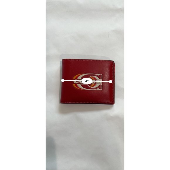 Coach 3 in 1 Wallet with Coach Stamp in Black Antique Nickel 1941 Red Multi - Picture 6 of 6